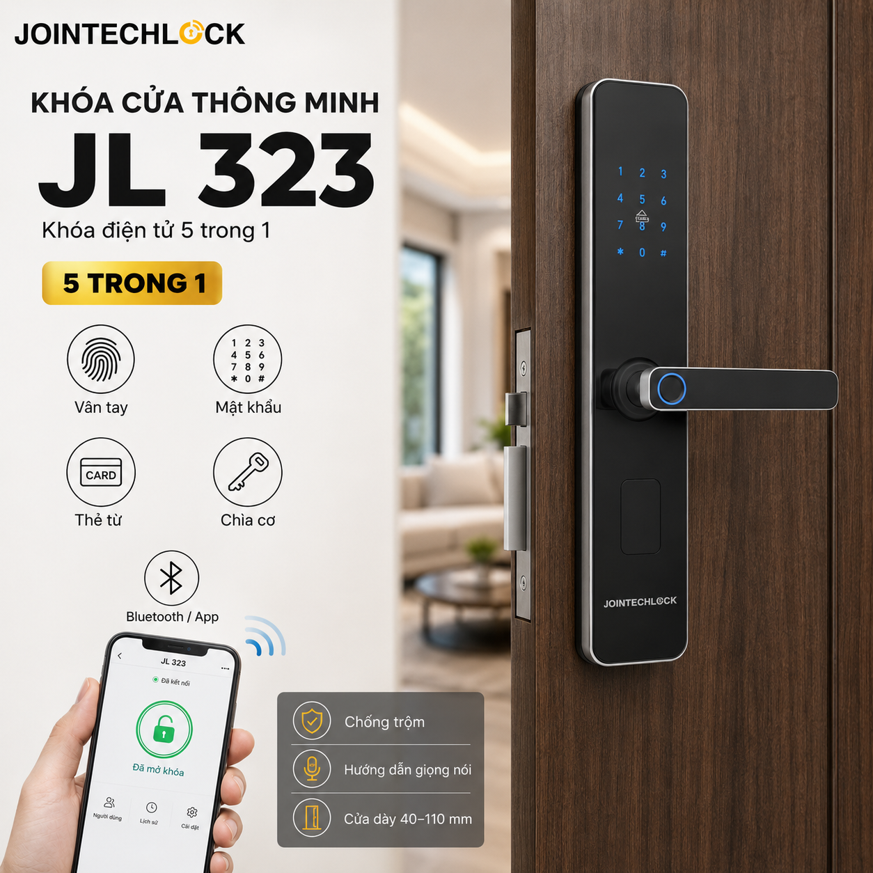 Khóa cửa điện tử Jointechlock JL 323