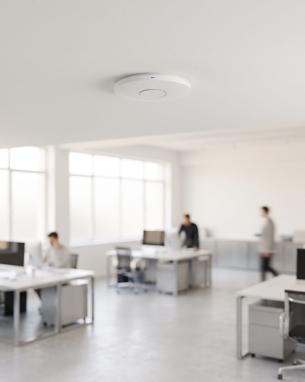 Bộ phát Wi-Fi gắn trần trong văn phòng
